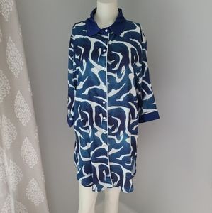 Averie Night Shirt Size Large Button Up Collared